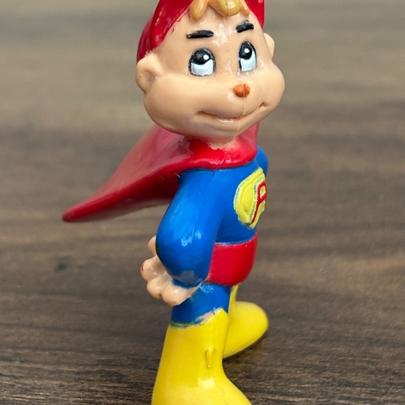 VINTAGE Alvin & the Chipmunks SUPER HERO ALVIN PVC Figure Bagdasarian 1983 CBS - Picture 5 of 8
